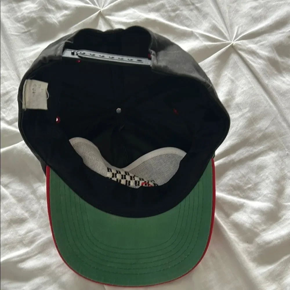 Vintage Cameo Shell Racing Checkered Snapback Trucker Hat One Size Fits All - Picture 3 of 7